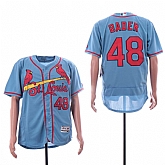 Cardinals 48 Harrison Bader Light Blue Flexbase Jersey Sguo,baseball caps,new era cap wholesale,wholesale hats
